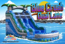 15' Blue Crush Dual Lane Water Slide